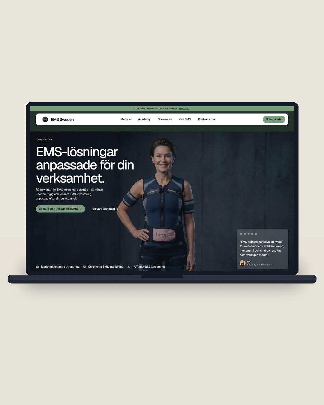 Nya emssweden.se – startsidans hero i den nya visuella identiteten